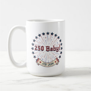 Taza De Café Diseño de fuegos artificiales patrióticos 250 Baby