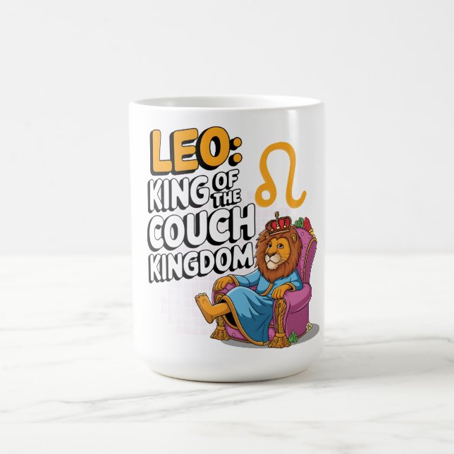 Taza De Café Diseño de Fun Zodiac Leo (Centro)