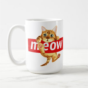 Taza De Café Diseño de gatito señal Meow