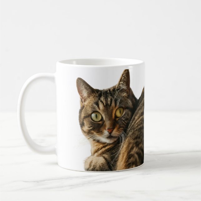 Taza De Café Diseño de gato mate (Izquierda)