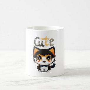 Taza De Café Diseño de gato negro lindo amantes de los gatos