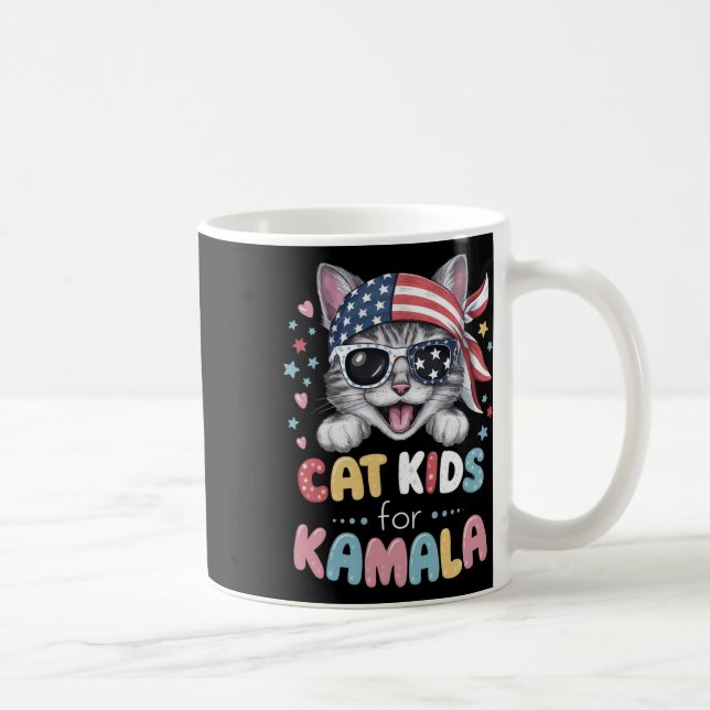Taza De Café Diseño De Gatos Jugadores Para Niños (Derecha)
