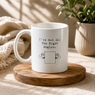 Taza De Café Diseño de geometría de ángulos rectos para amantes