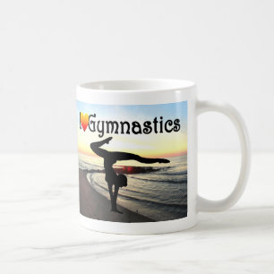 TAZA DE CAFÉ DISEÑO DE GIMNASTICAS DE GRAN TAMAÑO