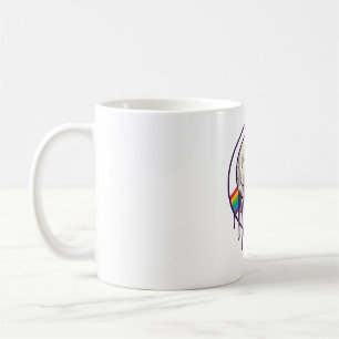 Taza De Café Diseño de grabado vintage de calavera goteando arc