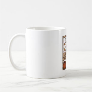 Taza De Café Diseño de grabado vintage de otoño de vaca de las