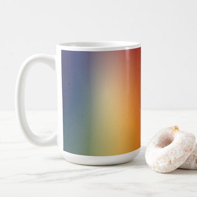 Taza De Café diseño de gradiente de forma libre en café (Con donut)
