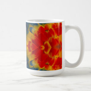 Taza De Café diseño de guacamayo escarlata caleidoscopio