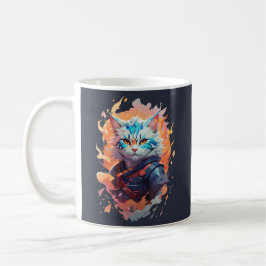 Taza De Café Diseño de guerrero de gatos de Ninja
