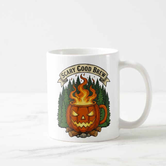 Taza De Café Diseño de Halloween con calabaza de calabaza buena (Derecha)