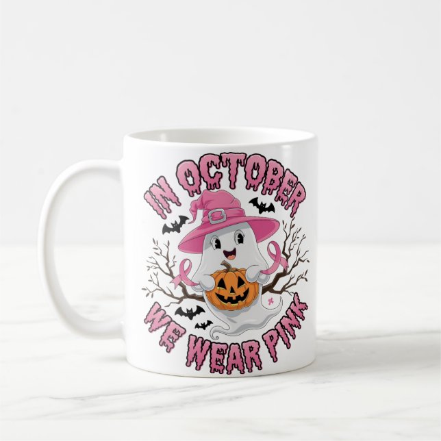 Taza De Café Diseño de Halloween con calabaza fantasma (Izquierda)