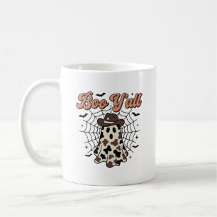 Taza De Café Diseño de Halloween Fantasma Occidental Boo Yall