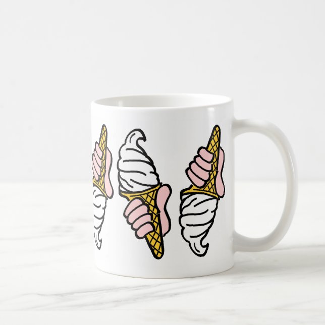 Taza De Café Diseño de helados con tonos crema de hielo (Derecha)