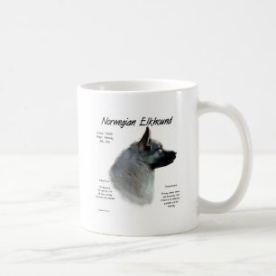Taza De Café Diseño de historia de elkhound noruego