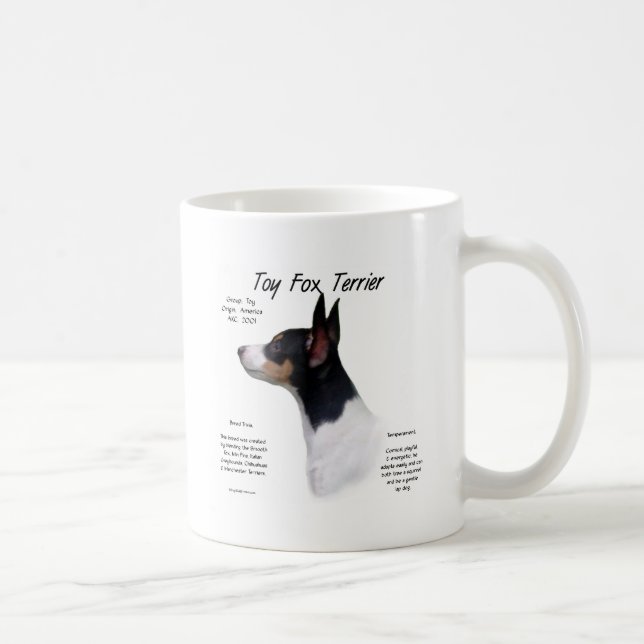 Taza De Café Diseño de historia de Toy Fox Terrier (Derecha)