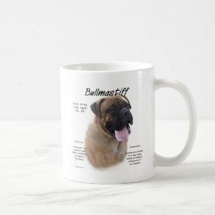 Taza De Café Diseño de historial Bullmastiff (fawn)