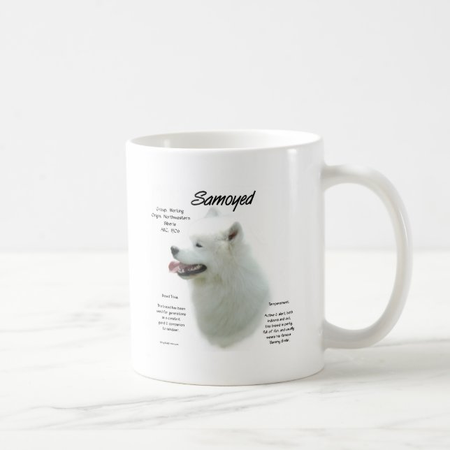 Taza De Café Diseño de historial de Samoyed (Derecha)