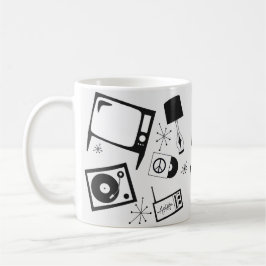 Taza De Café Diseño de hogares en blanco y negro