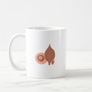 Taza De Café Diseño de hoja abstracta