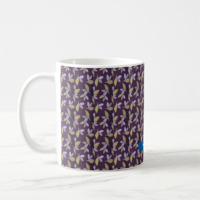 Taza De Café Diseño de hojas populares (Izquierda)