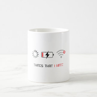 Taza De Café Diseño de humor tecnológico Batería baja sin WiFi
