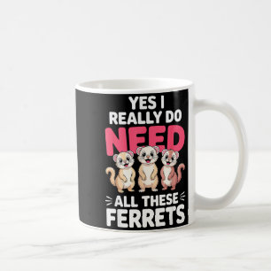 Taza De Café Diseño de hurón lindo para hombres mujeres niños a