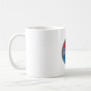 Taza De Café Diseño de insignia vintage patriota de equipo de c