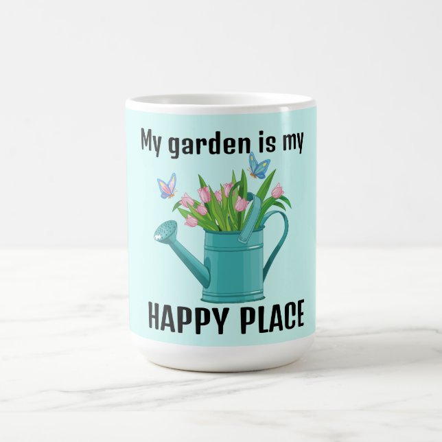 Taza De Café Diseño de jardinería de barro de agua (Centro)