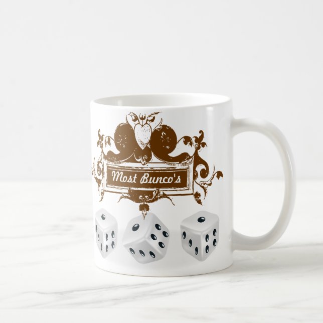 Taza De Café diseño de juego de bunco (Derecha)