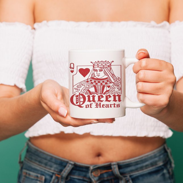 Taza De Café Diseño de juego de cartas Queen of Hearts (Subido por el creador)