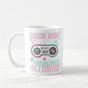 Taza De Café Diseño de juego de píxeles retro activado en modo 