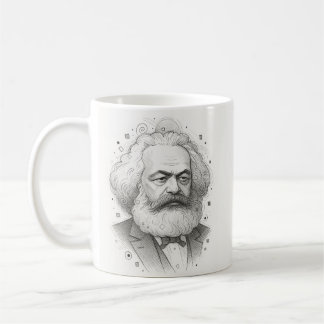 Taza De Café Diseño de Karl Marx Portrait