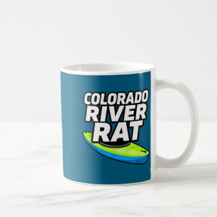 Taza De Café Diseño de kayak de aguas bravas Colorado River Rat