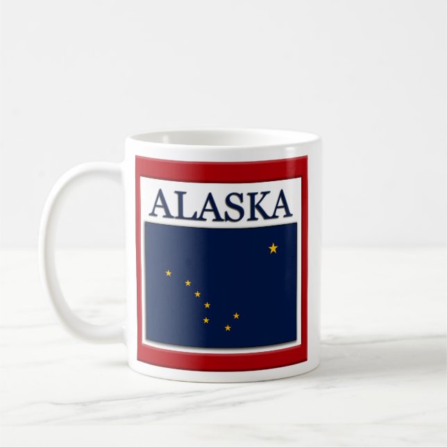 Taza De Café Diseño de la bandera de Alaska (Izquierda)