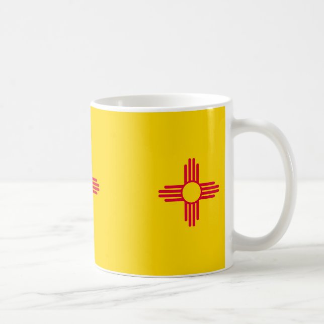 Taza De Café Diseño de la bandera de Nuevo México (Derecha)