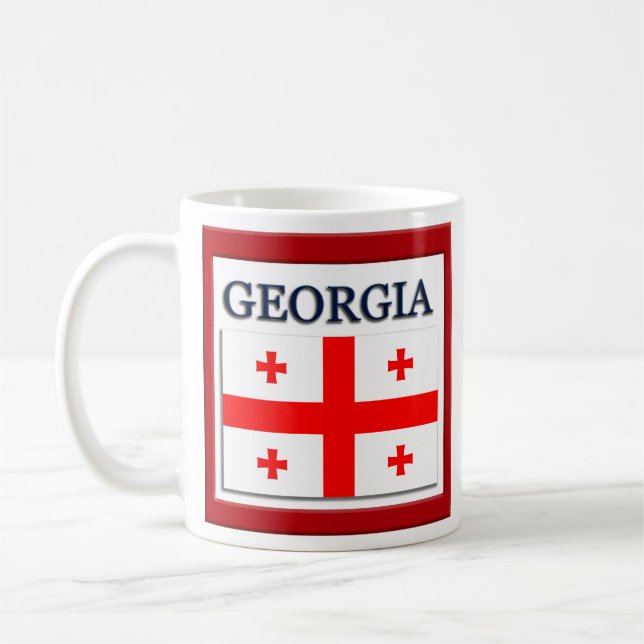 Taza De Café Diseño de la bandera del estado de Georgia (Izquierda)