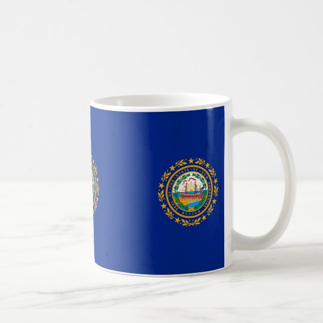 Taza De Café Diseño de la bandera del estado de Hampshire (Derecha)