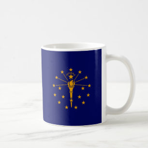 Taza De Café Diseño de la bandera del estado de Indiana