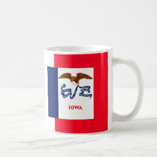 Taza De Café Diseño de la bandera del estado de Iowa