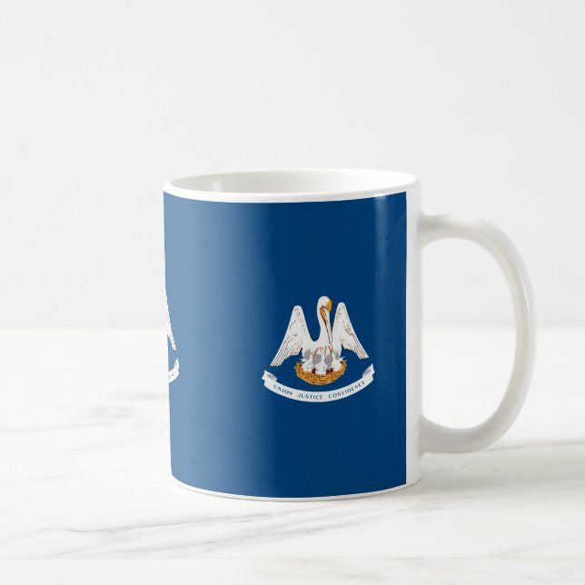 Taza De Café Diseño de la bandera del estado de Louisiana (Derecha)