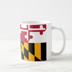Taza De Café Diseño de la bandera del estado de Maryland