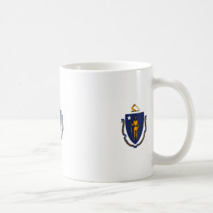 Taza De Café Diseño de la bandera del estado de Massachusetts