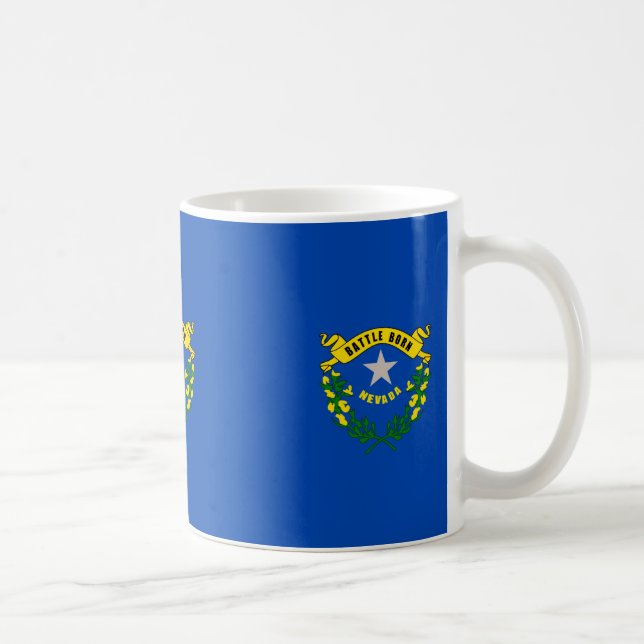 Taza De Café Diseño de la bandera del estado de Nevada (Derecha)