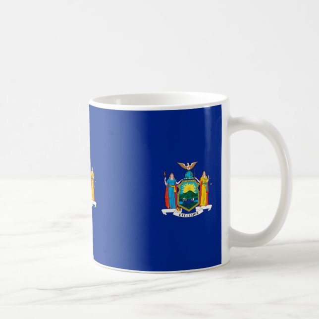 Taza De Café Diseño de la bandera del estado de Nueva York (Derecha)