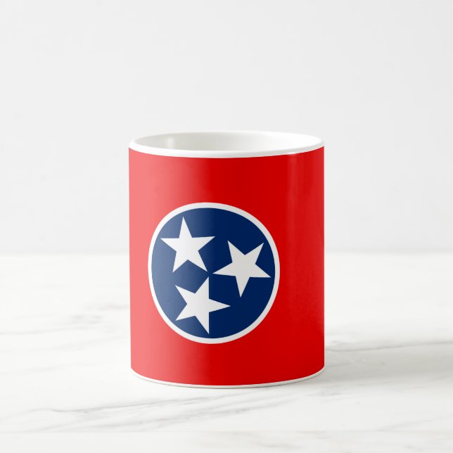 Taza De Café Diseño de la bandera del estado de Tennessee (Centro)