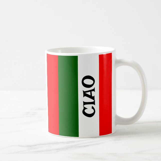 Taza De Café Diseño de la bandera italiana Café Mug (Derecha)