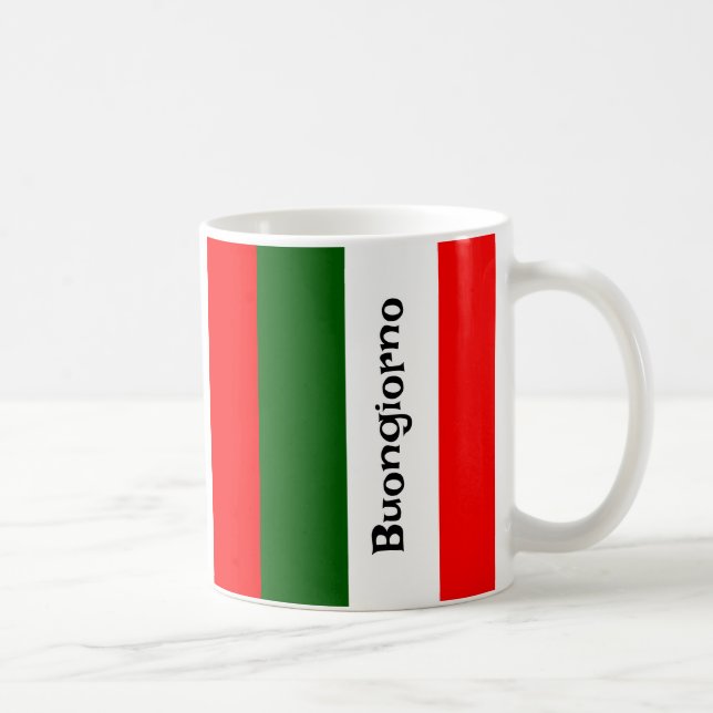 Taza De Café Diseño de la bandera italiana Café Mug (Derecha)