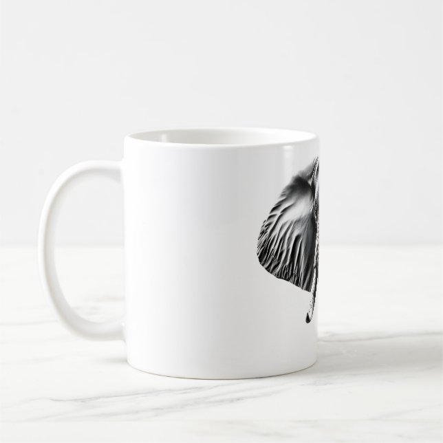 Taza De Café Diseño de la cabeza del elefante - Inspirar fuerza (Izquierda)