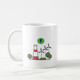 Taza De Café Diseño de la central nuclear