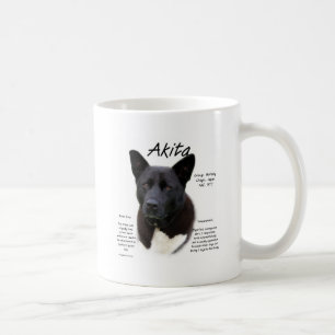 Taza De Café Diseño de la historia de Akita (negro)